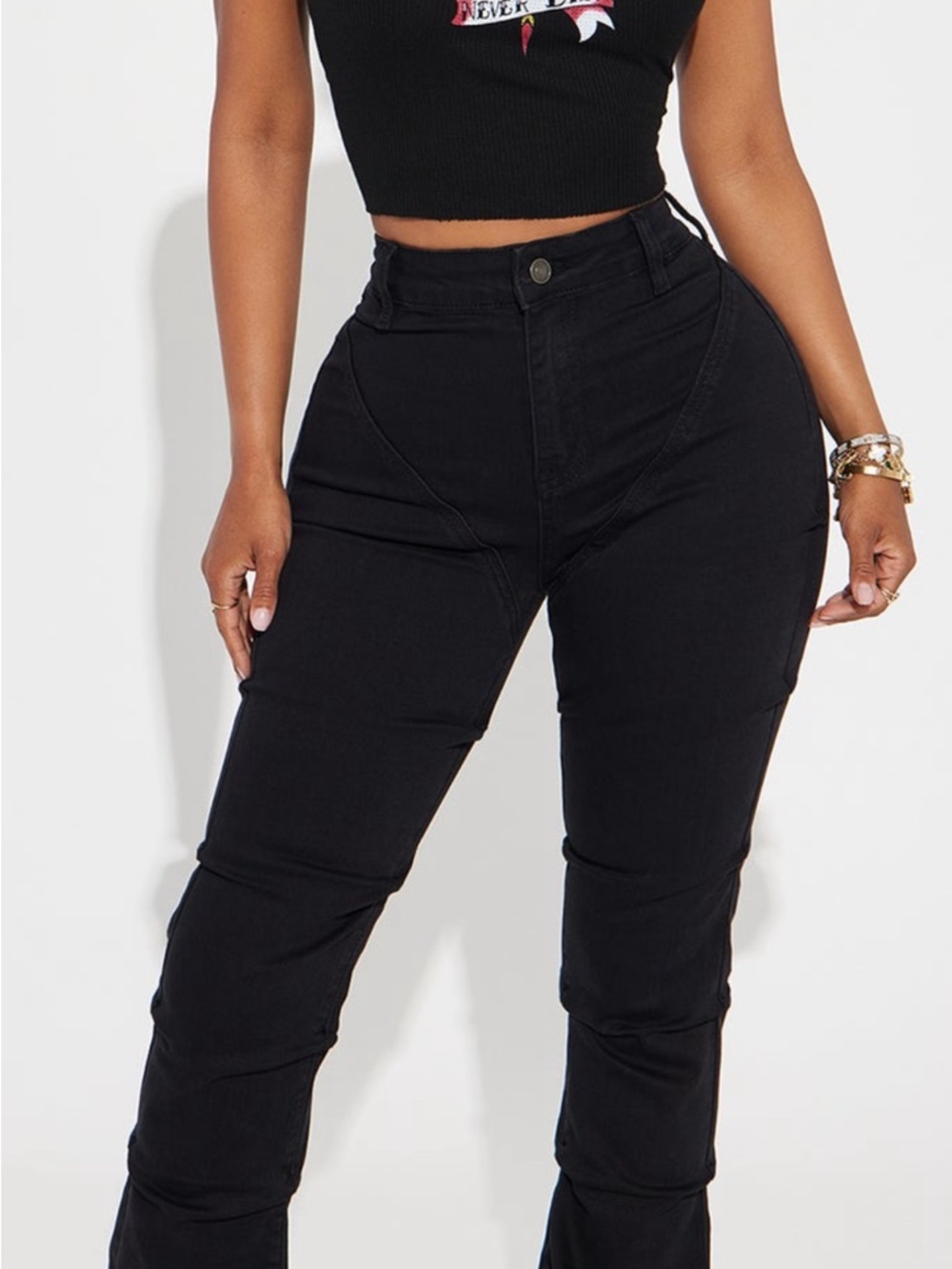 Fashion Nova Black High-Rise Sculpting Jeans